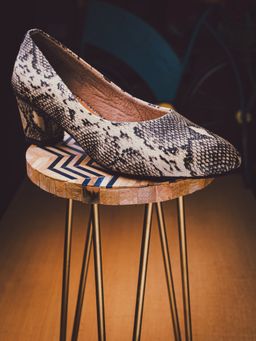 NR by Nidhi Rathi - Multi-Color Printed Block Pump Heels