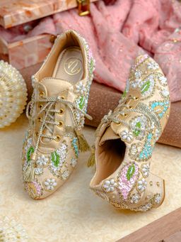 NR by Nidhi Rathi - Women Golden Pump Heels