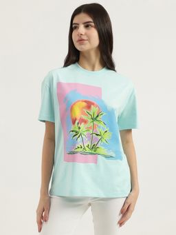 United Colors of Benetton - Blue Round Neck Graphic T-Shirt