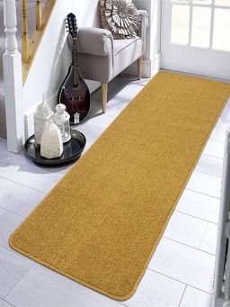 Saral Home - Gold Polypropylene Anti Skid Runner-45X180 Cm
