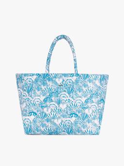 EcoRight - Blue Shells Printed Oversized Beach Tote Bag