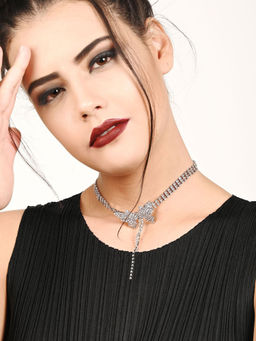 Odette - White Solid Plain Mixed Metal Necklaces