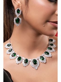 ANANA - Green Mia Necklace with Earrings