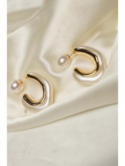 ANANA - White Petra Earrings