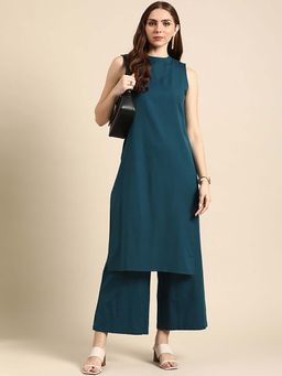 Sutriti - Teal Women Trendy Cotton Co-Ord Set