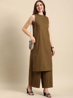 Sutriti - Brown Women Trendy Cotton Co-Ord Set