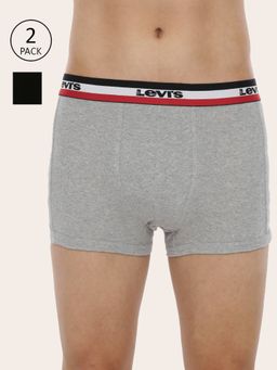 Levi's - Men Cotton Solid Comfort Trunks Snug Fit (pack Of 2) Multi-Color