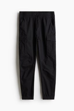H&M - Men Black Slim Fit Cargo Joggers