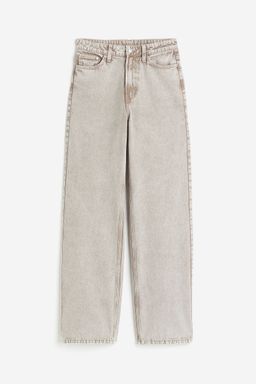 H&M - Women Beige Wide Ultra High Jeans