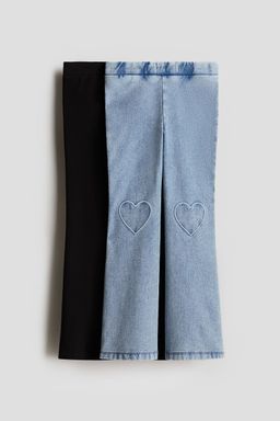 H&M - Girls 2-Pack Flared Jeggings