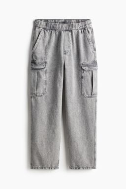H&M - Men Grey Loose Cargo Denim Joggers