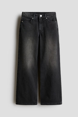 H&M - Girls Black Wide Leg Jeans
