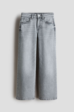 H&M - Girls Grey Wide Leg Jeans