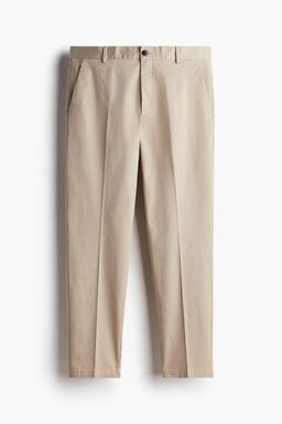 H&M - Men Beige Slim Fit Twill Trousers