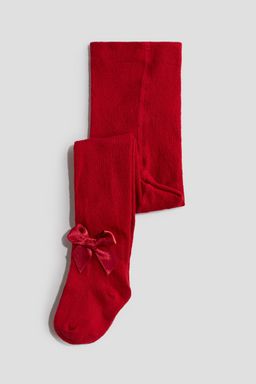 H&M - Girls Red Bow-Detail Tights
