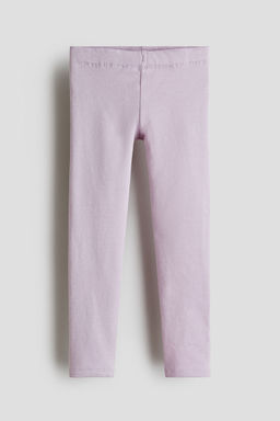 H&M - Girls Purple Brushed-Inside Leggings