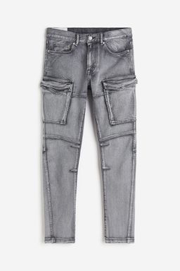 H&M - Men Grey Slim Cargo Jeans