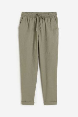H&M - Women Green Linen-Blend Joggers