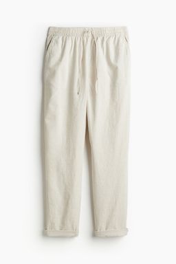 H&M - Women Beige Linen-Blend Joggers