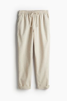H&M - Women Beige Linen-Blend Joggers