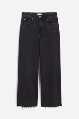 H&M - Women Grey Wide High Ankle Jeans