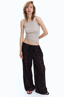 H&M - Women Brown Wide Pull-On Trousers