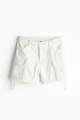 H&M - Women White Regular Denim Cargo Shorts