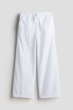 H&M - Girls White Pull-On Trousers