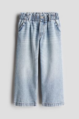 H&M - Girls Blue Wide Leg Paper Bag Jeans