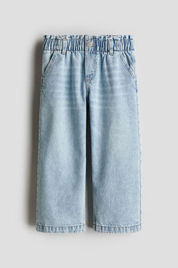 H&M - Girls Blue Wide Leg Paper Bag Jeans