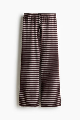H&M - Women Brown Cotton-Blend Trousers