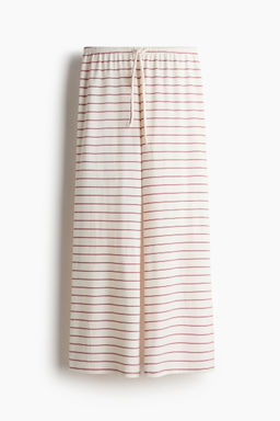 H&M - Women White Cotton-Blend Trousers