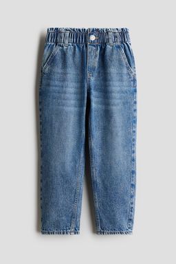 H&M - Girls Blue Relaxed Paper Bag Jeans