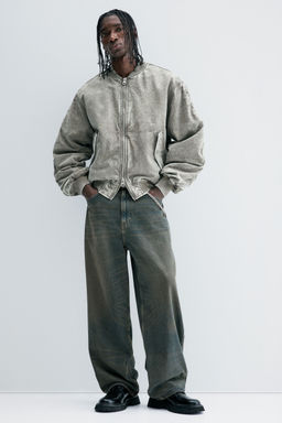 H&M - Men Beige Baggy Jeans