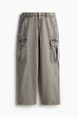 H&M - Men Beige Baggy Cargo Jeans