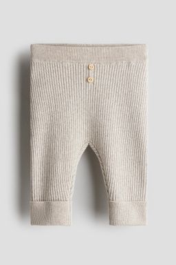 H&M - Boys & Girls Beige Rib-Knit Trousers