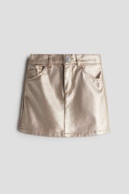 H&M - Girls Gold Shimmering Denim Skirt
