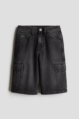 H&M - Boys Grey Denim Cargo Shorts