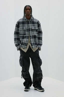 H&M - Men Black Loose Cargo Jeans