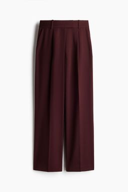 H&M - Women Red Straight Trousers
