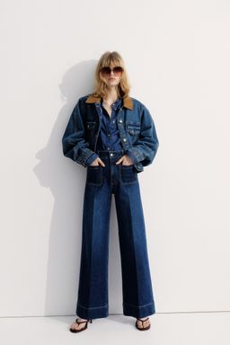 H&M - Women Blue Wide High Jeans