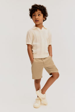 H&M - Boys Beige Cotton Chino Shorts
