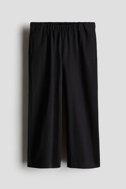 H&M - Girls Black Wide Jersey Trousers
