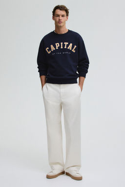 H&M - Men White Relaxed Fit Cotton Chinos