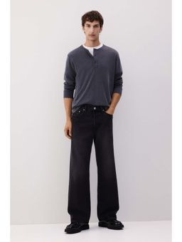 H&M - Men Black Loose Straight Jeans
