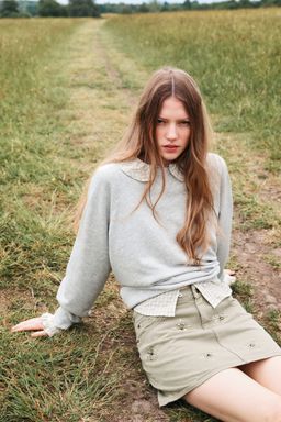 H&M - Women Green Denim Mini Skirt