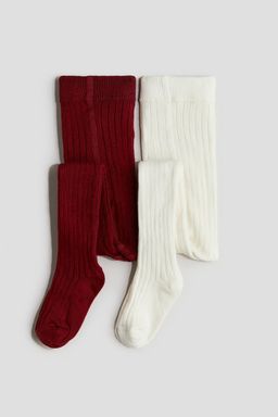H&M - Boys & Girls 2-Pack Ribbed Tights