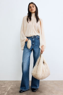 H&M - Women Blue Wide Ultra High Jeans