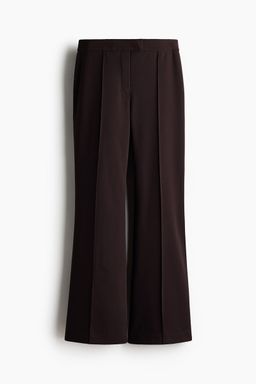 H&M - Women Brown Bootcut Crease-Front Trousers
