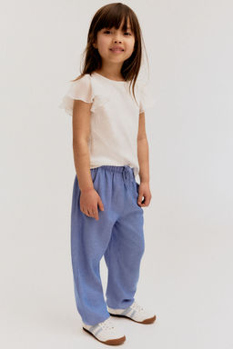 H&M - Girls Blue Woven Joggers